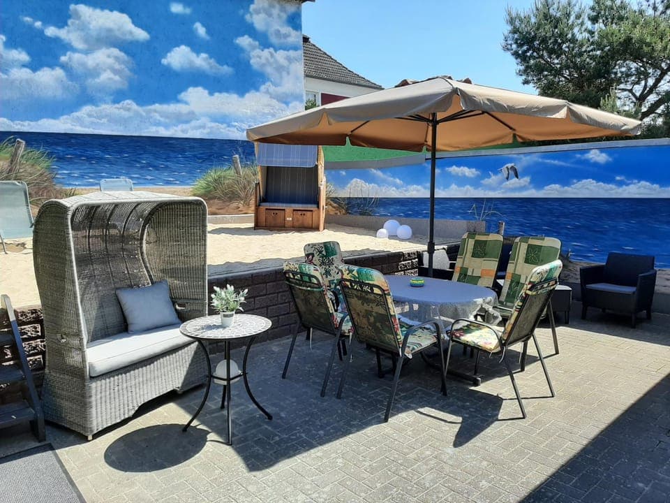 Garden, Balcony/Terrace, Seating area, sunbed