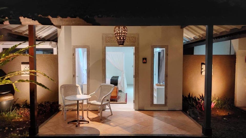 Night, View (from property/room), Balcony/Terrace, Garden view