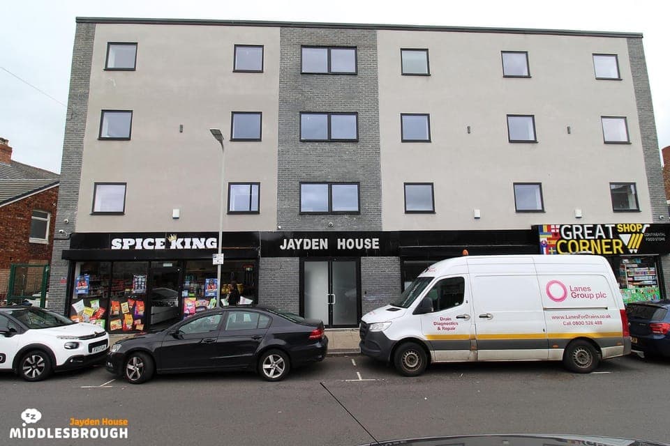 Property building, Day, City view, Street view, Parking