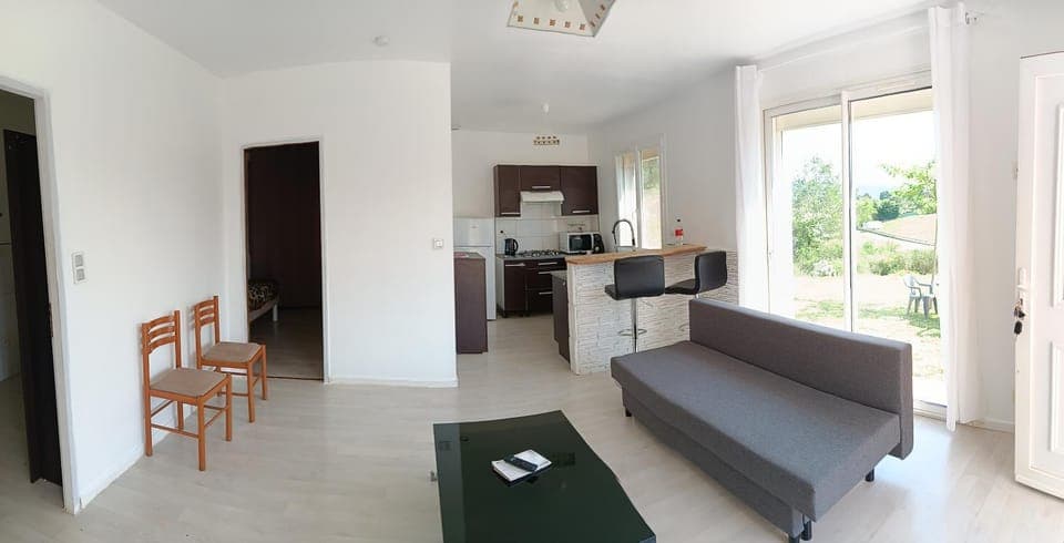 Kitchen or kitchenette, Living room, Dining area