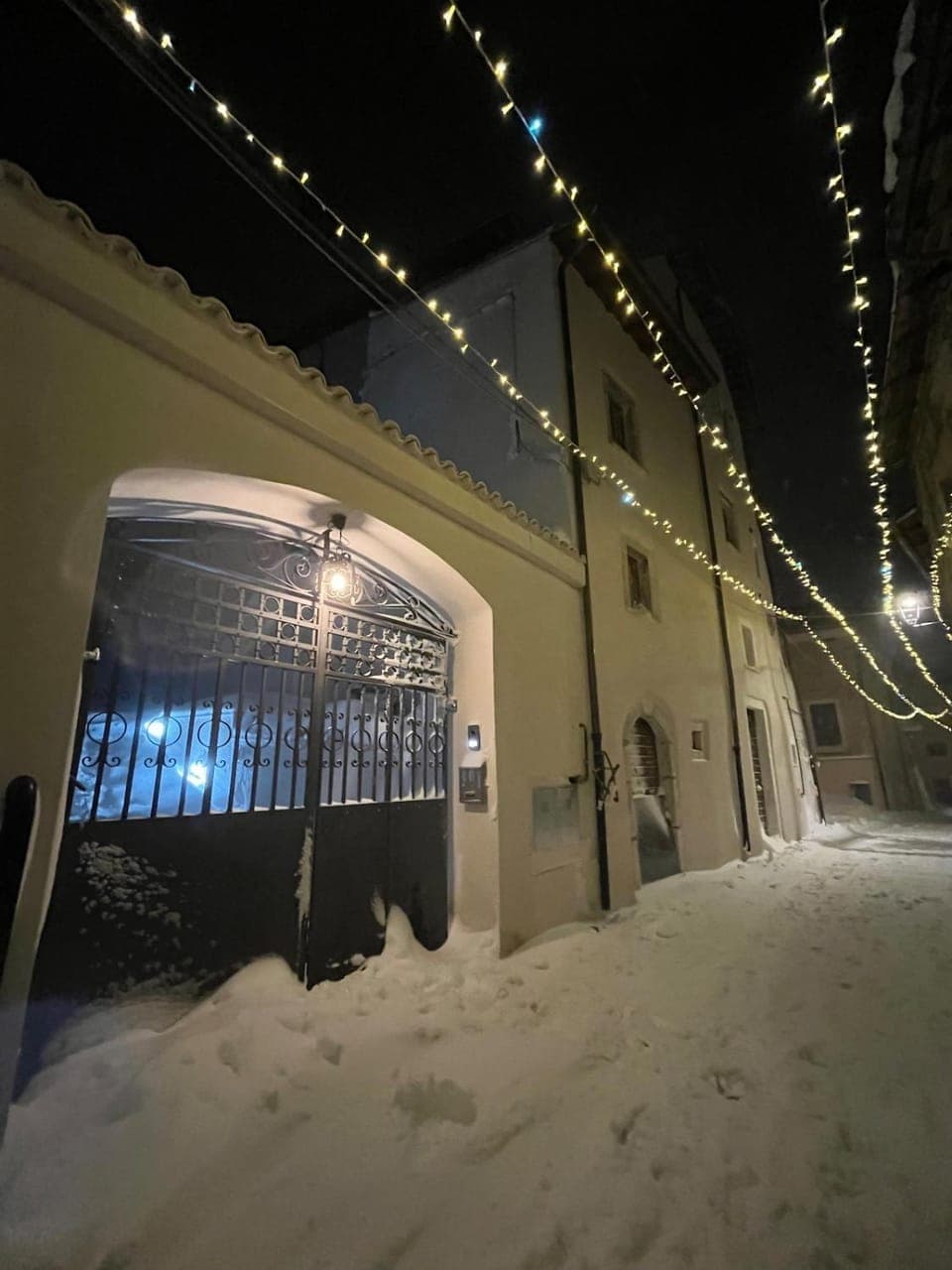 Property building, Night, Winter, City view