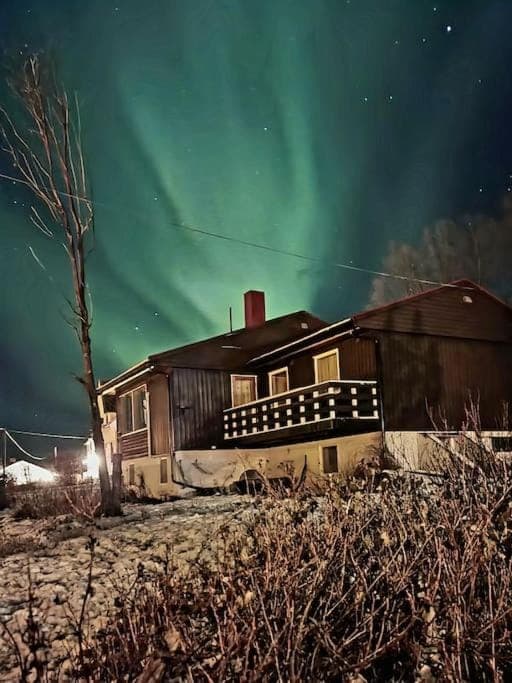 Property building, Night, Natural landscape, Winter