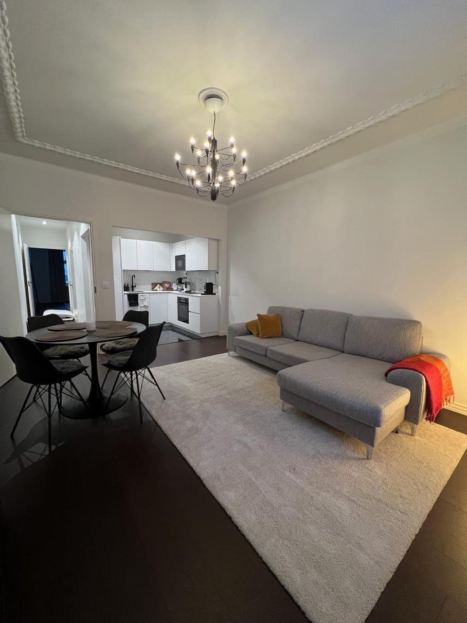 Living room, kitchen