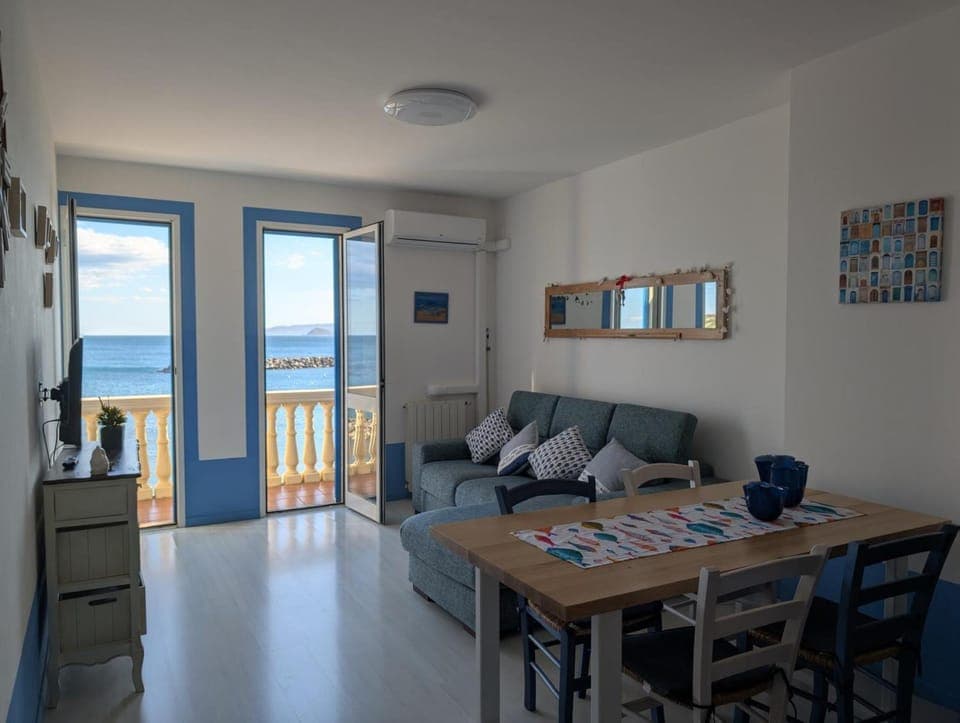 View (from property/room), Living room, Dining area, Sea view