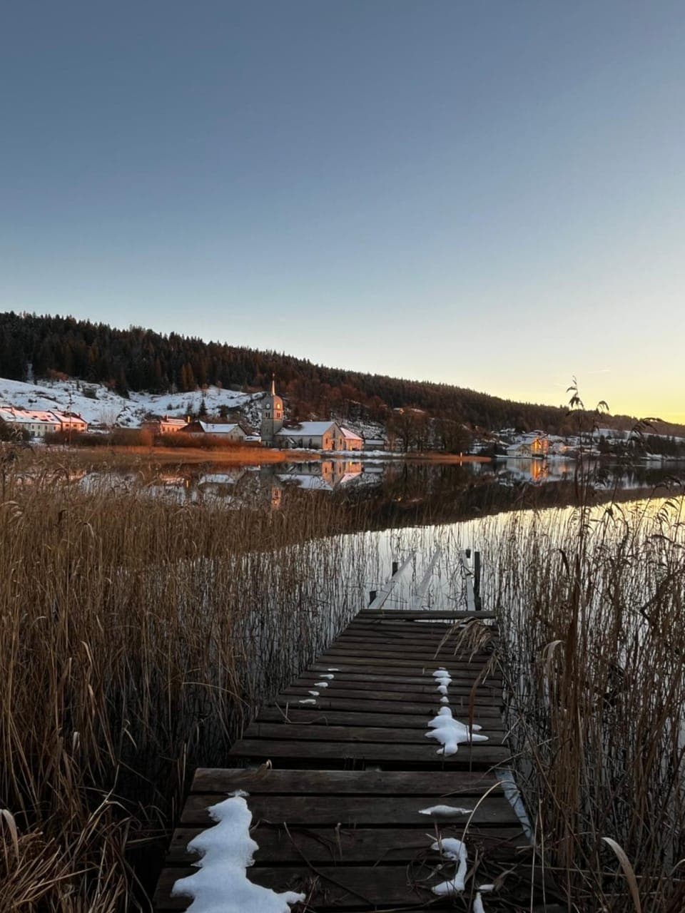 Natural landscape, Winter, Lake view, Mountain view