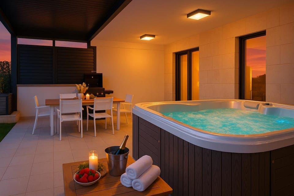 Hot Tub, View (from property/room), Evening entertainment