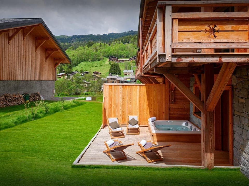 Summer, Hot Tub, View (from property/room), Balcony/Terrace