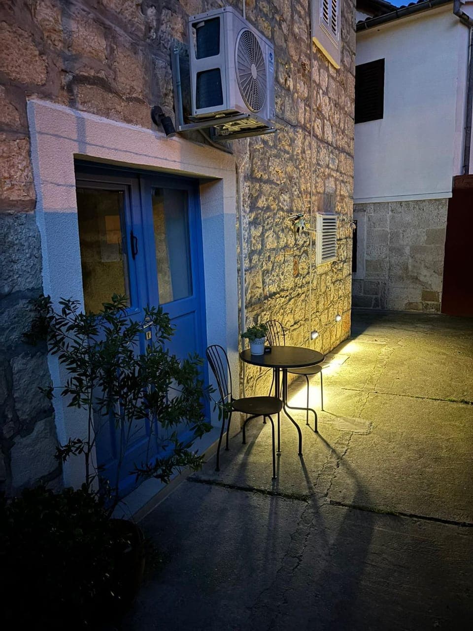Property building, Patio, Night