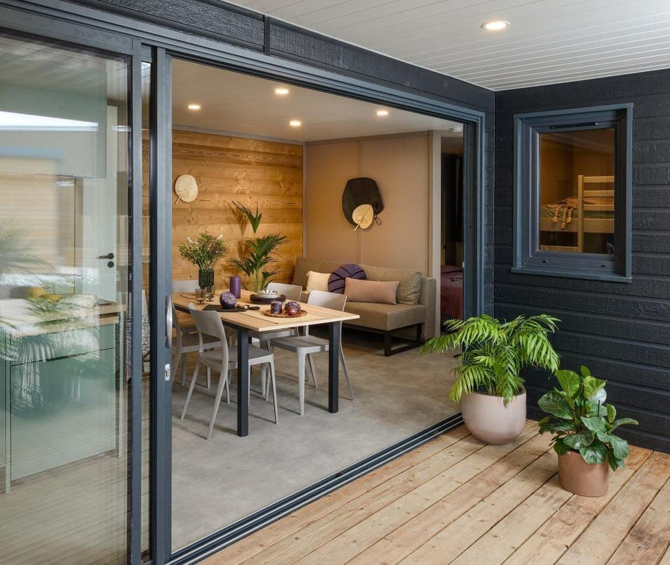 Patio, Living room, Dining area