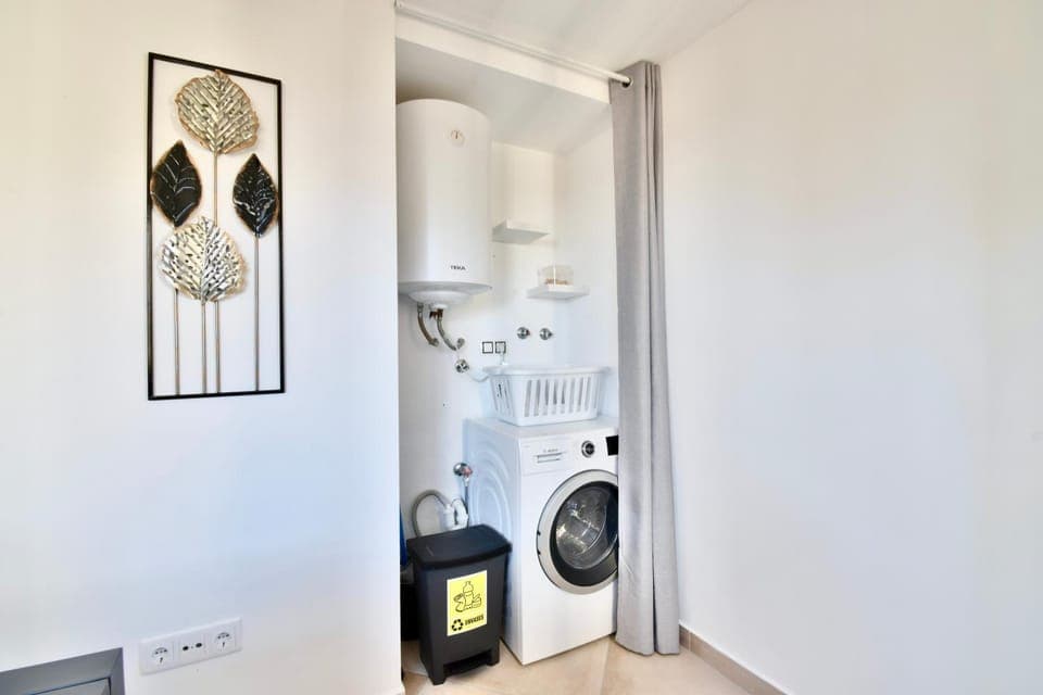 flat iron, washing machine