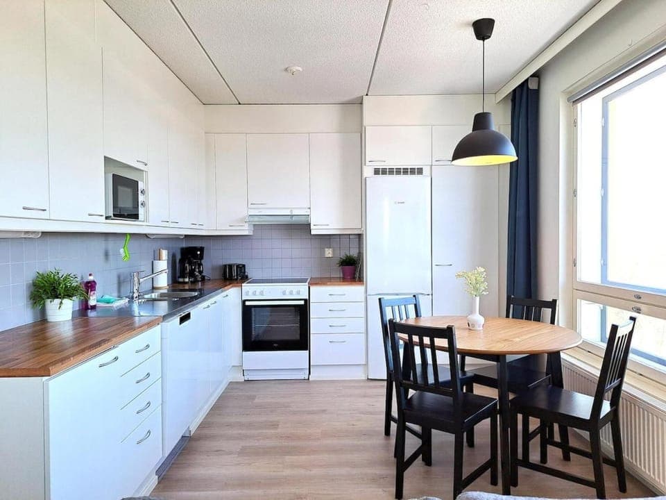 Kitchen or kitchenette, Dining area, dishwasher, stove