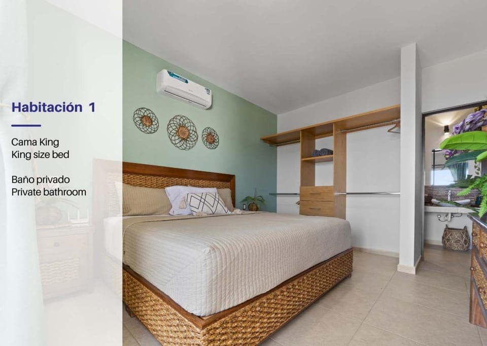 Bed, Bedroom, air conditioner