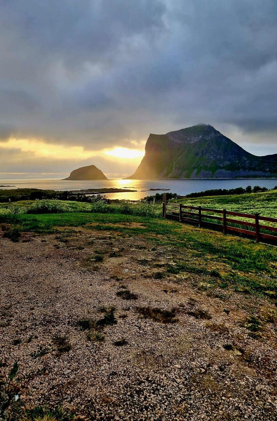 Natural landscape, Mountain view, Sea view, Sunset