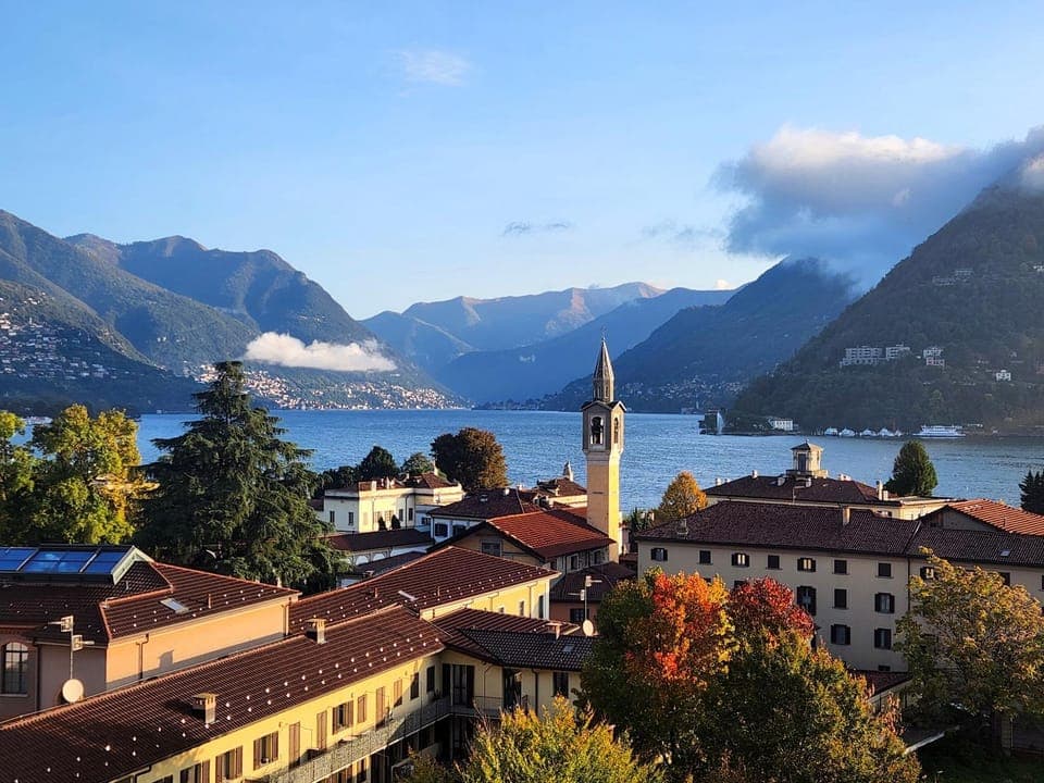 Property building, Natural landscape, Lake view, Mountain view