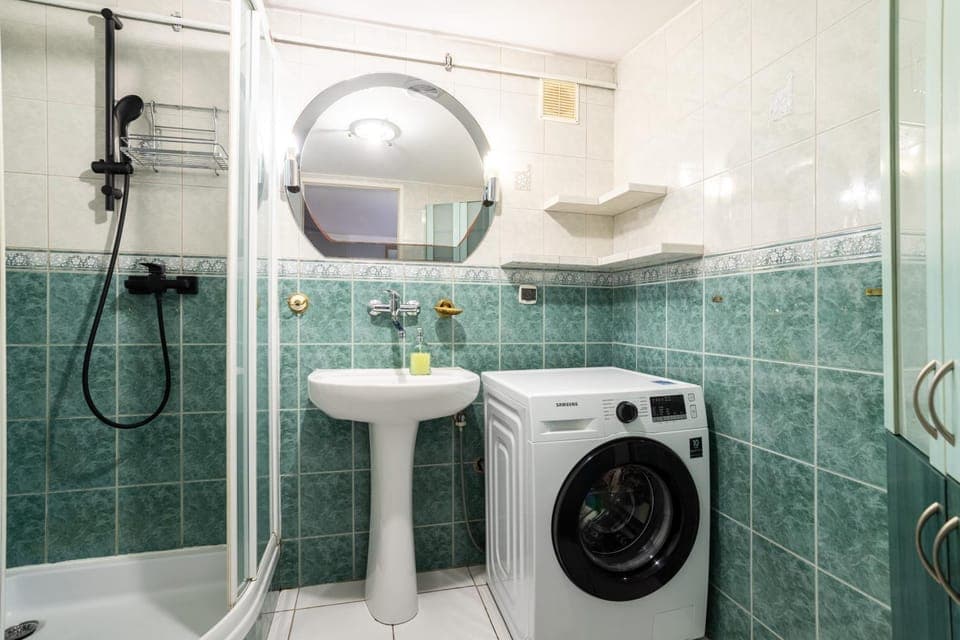 Shower, washing machine