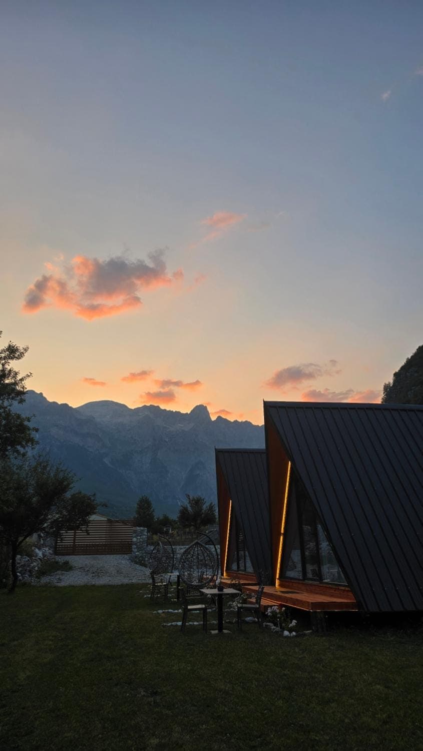 Natural landscape, Mountain view, Sunset