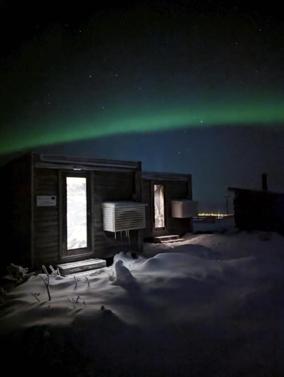 Property building, Night, Natural landscape, Winter