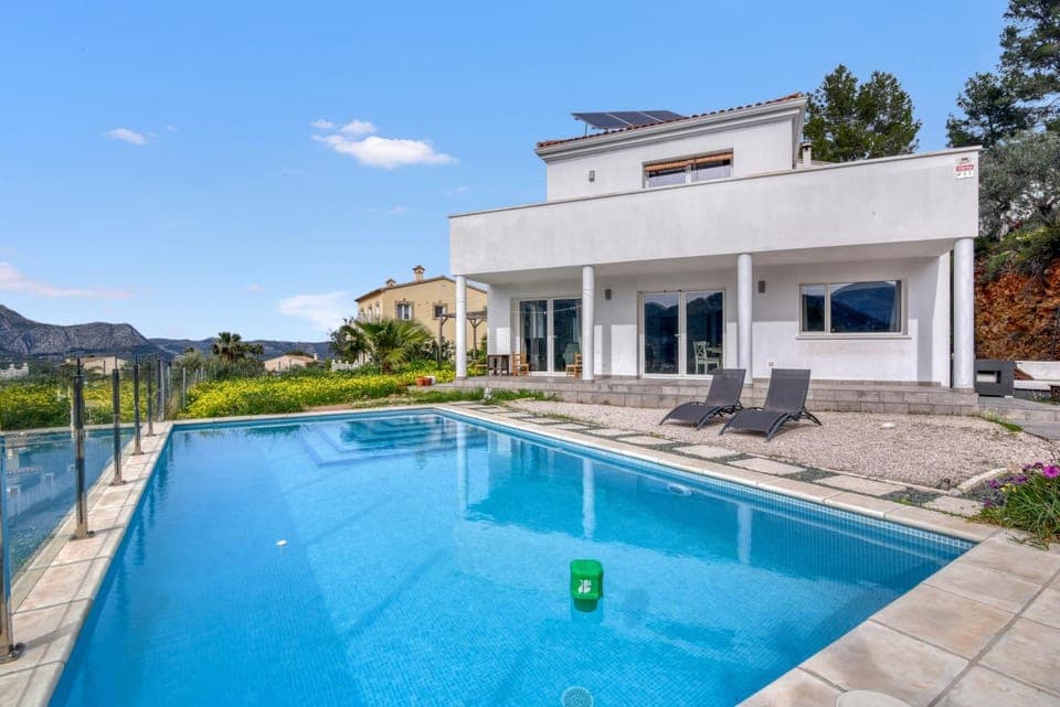 Property building, Living room, Swimming pool