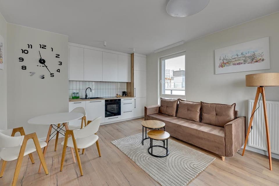 Kitchen or kitchenette, Living room, Seating area, Dining area, oven, stove