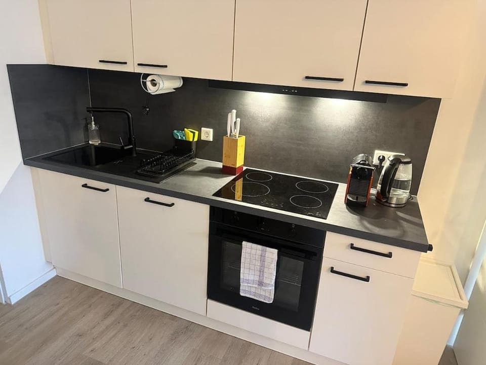 Coffee/tea facilities, Kitchen or kitchenette, minibar, stove