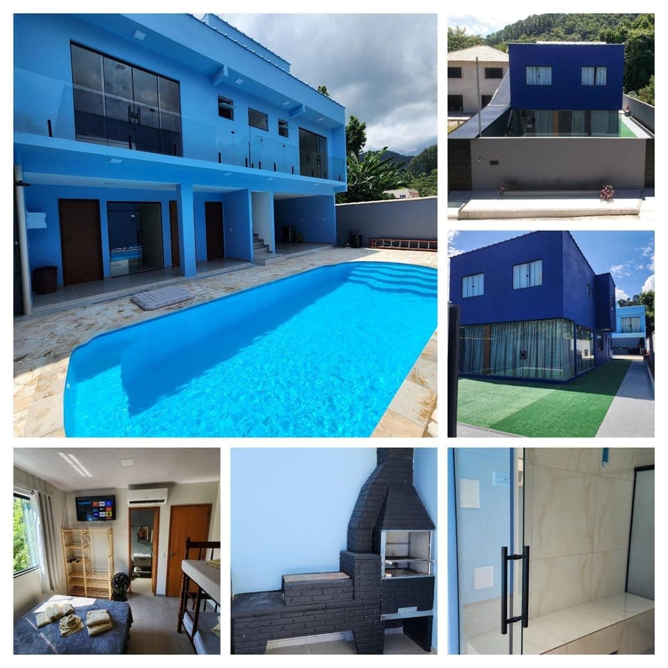 Property building, Bird's eye view, BBQ facilities, Sauna, TV and multimedia, View (from property/room), View (from property/room), Bedroom, Mountain view, Pool view, Street view, Swimming pool, bunk bed, Quiet street view, stove, towels, wardrobe, wedding, air conditioner