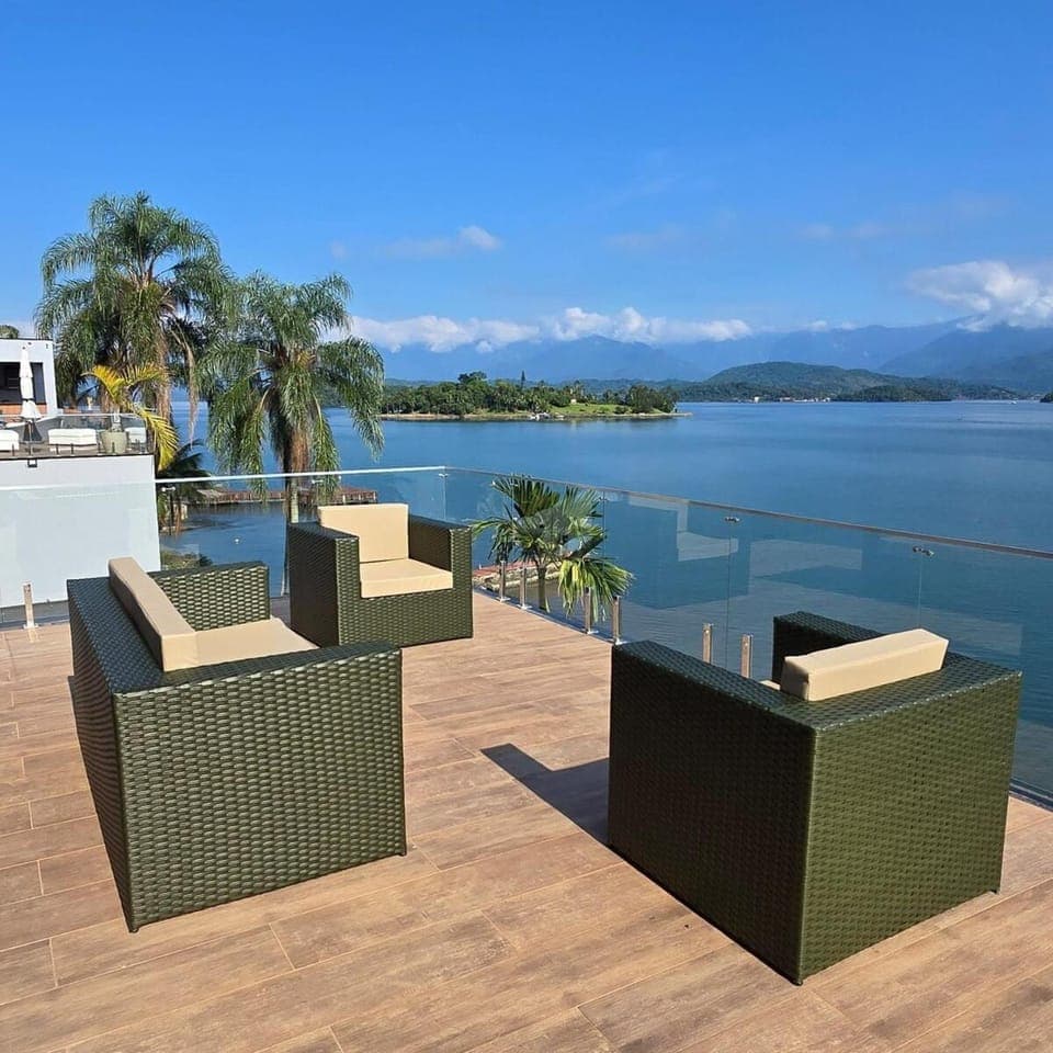 Patio, Day, Natural landscape, Balcony/Terrace, Seating area, Sea view