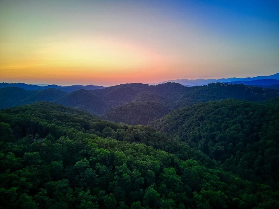 Day, Natural landscape, Bird's eye view, Mountain view, Sunrise