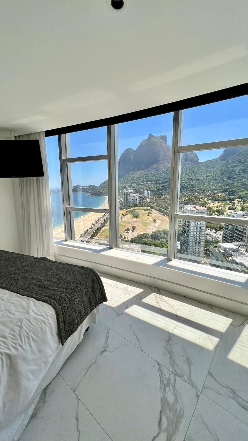 Natural landscape, View (from property/room), Bedroom, Mountain view