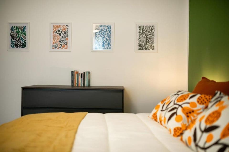 Bed, Decorative detail, Bedroom