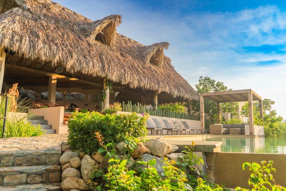 Natural landscape, Garden, Garden view, Swimming pool