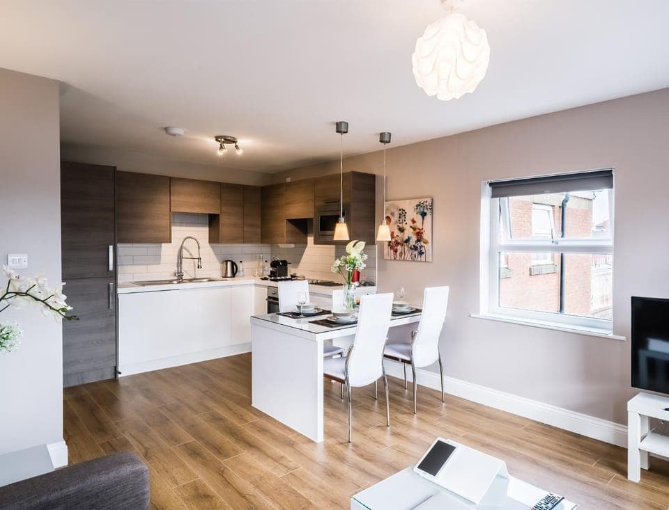 TV and multimedia, Kitchen or kitchenette, Seating area, Dining area