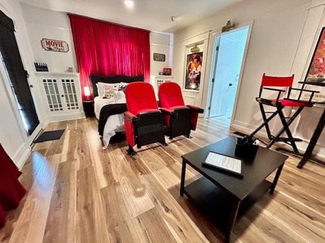 Bed, Living room, Seating area, Bedroom