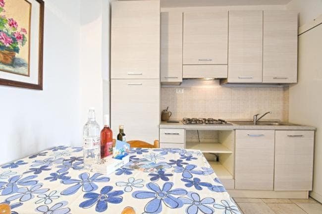 Kitchen or kitchenette, Dining area, stove