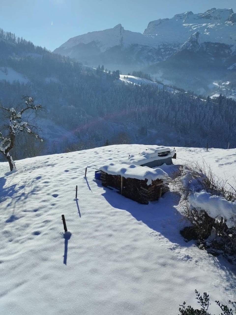 Natural landscape, Winter, Mountain view