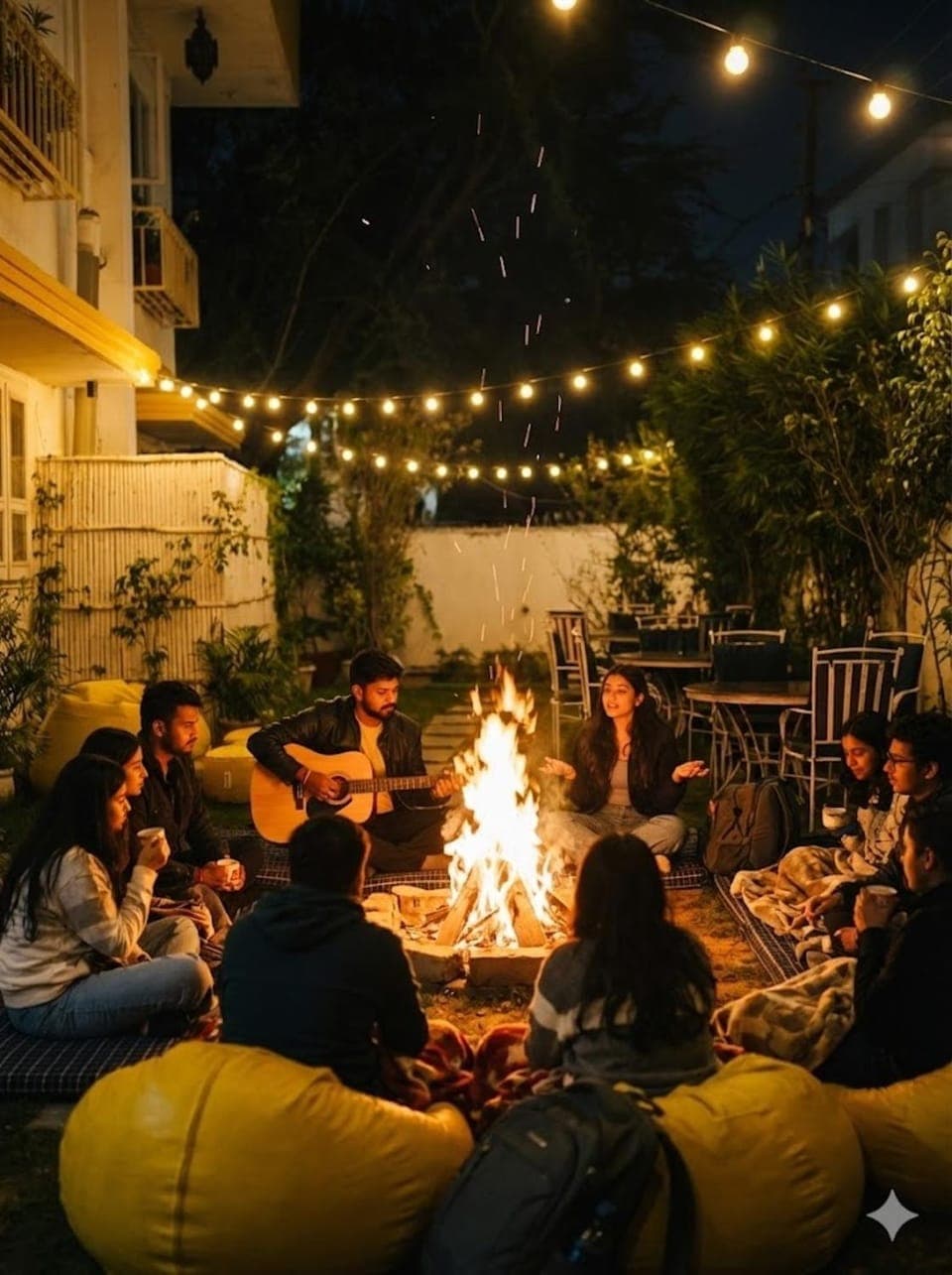 Night, People, Garden, group of guests
