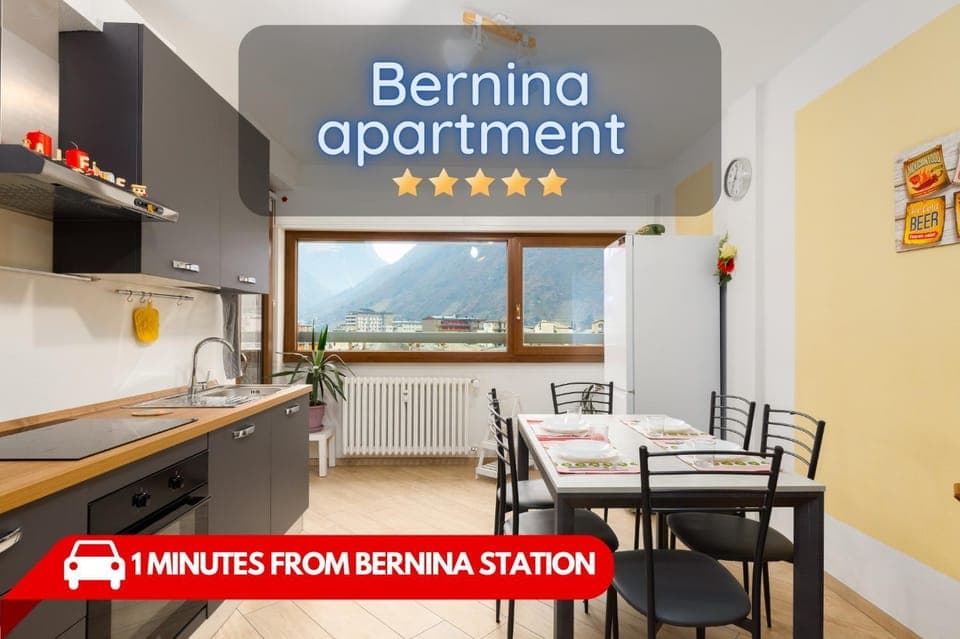 Property logo or sign, Kitchen or kitchenette, Dining area, Mountain view, oven