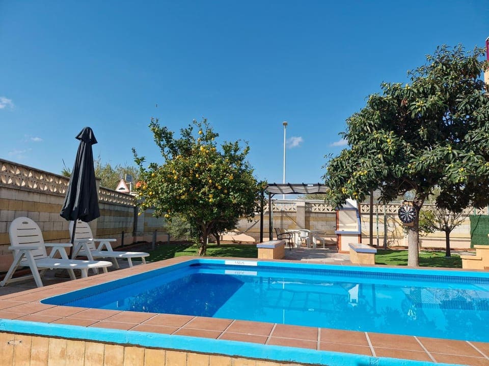 Pool view, sunbed