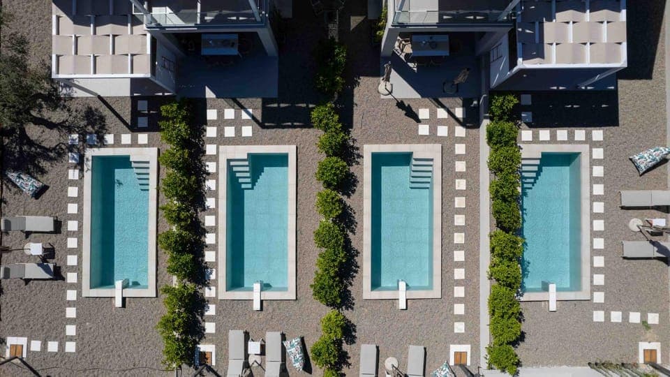 Day, Bird's eye view, Floor plan, Pool view, Swimming pool, sunbed