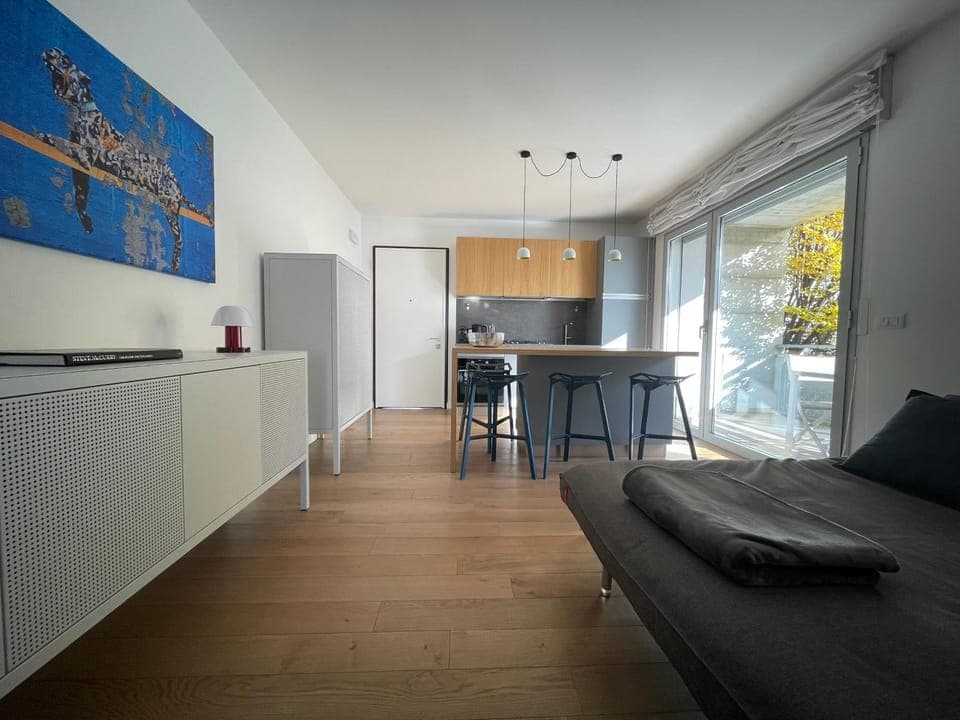 Kitchen or kitchenette, Living room, Dining area