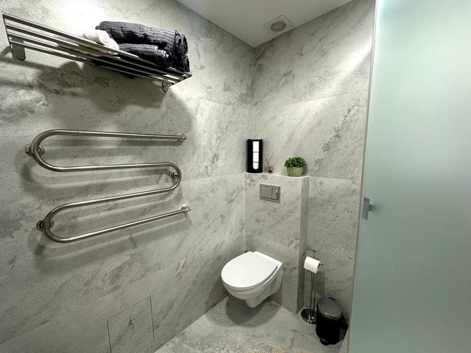 Shower, Toilet, Bathroom, towels