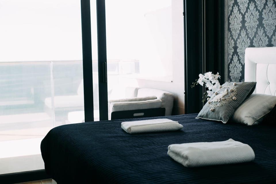 Bed, View (from property/room), Bedroom, Sea view