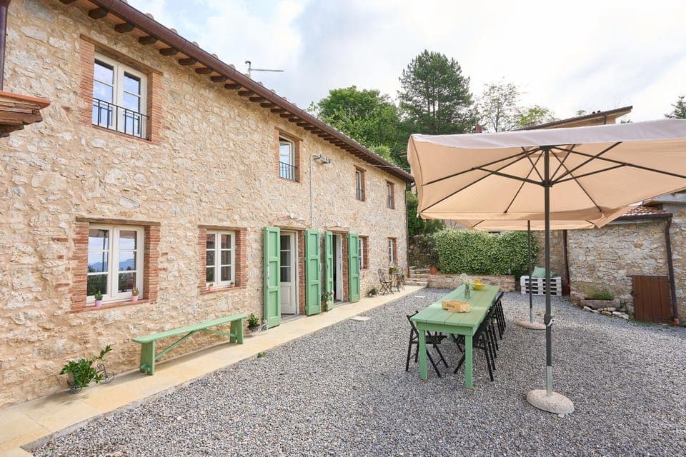 Property building, Patio, Day, Dining area