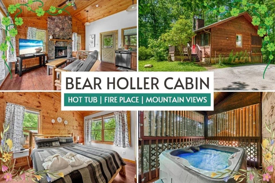Amazing Cozy Cabin with Fireplace and Hot-tub in Sevierville, Tennessee Cabin in Pittman Center