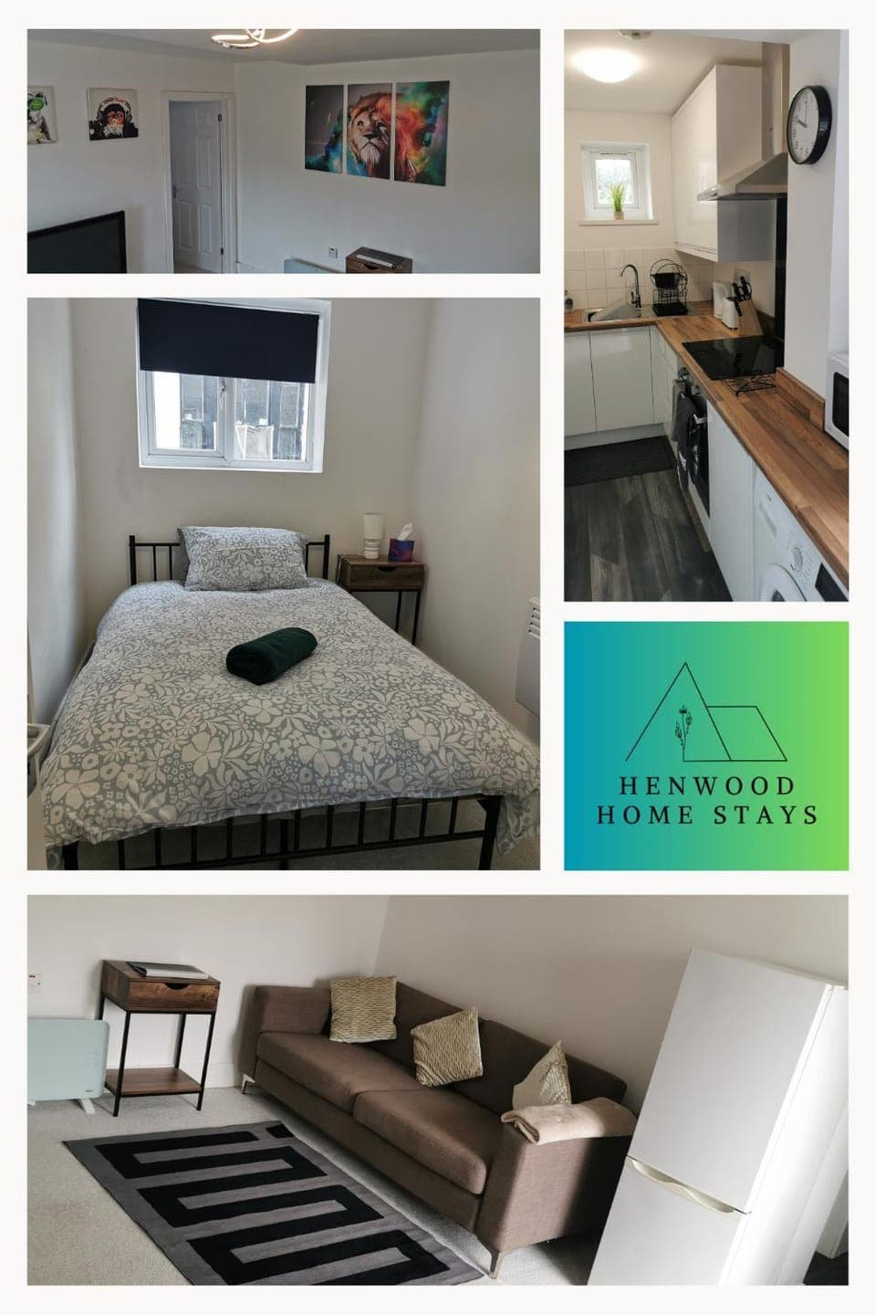 Bed, Kitchen or kitchenette, Living room, Decorative detail, Bedroom