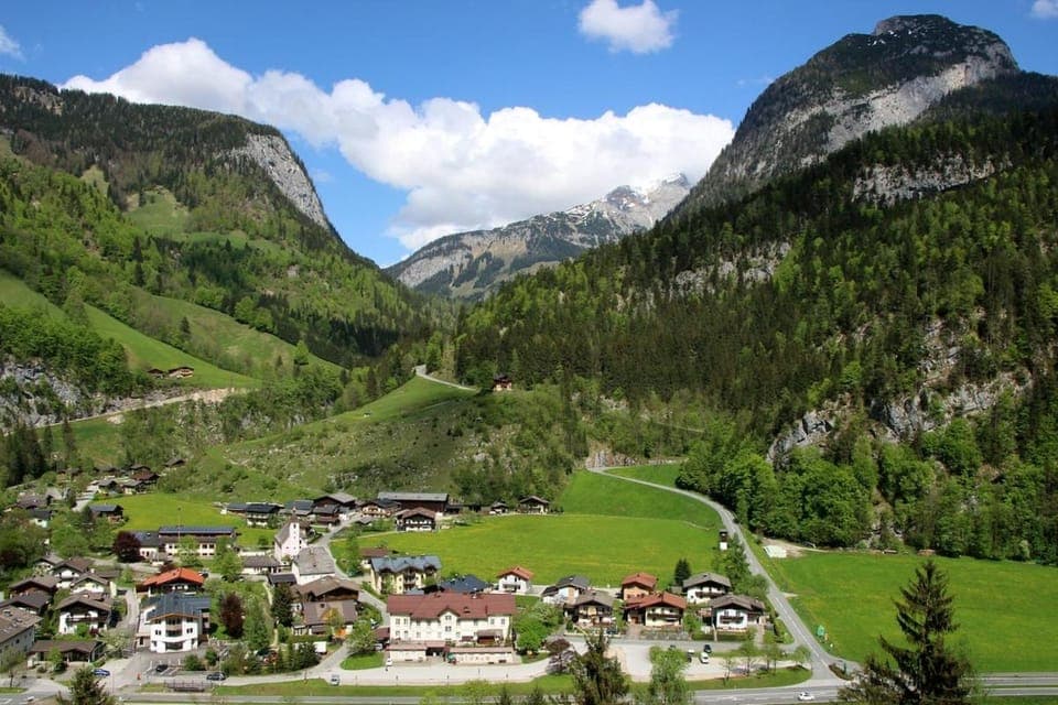 Nearby landmark, Natural landscape, Bird's eye view, City view, Mountain view