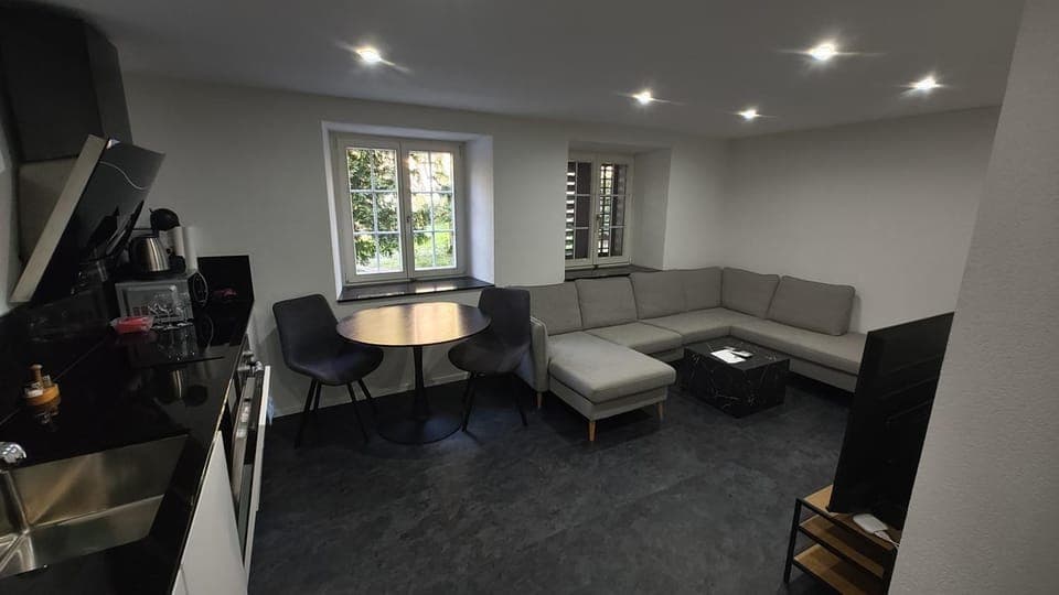 Living room, Seating area, Dining area