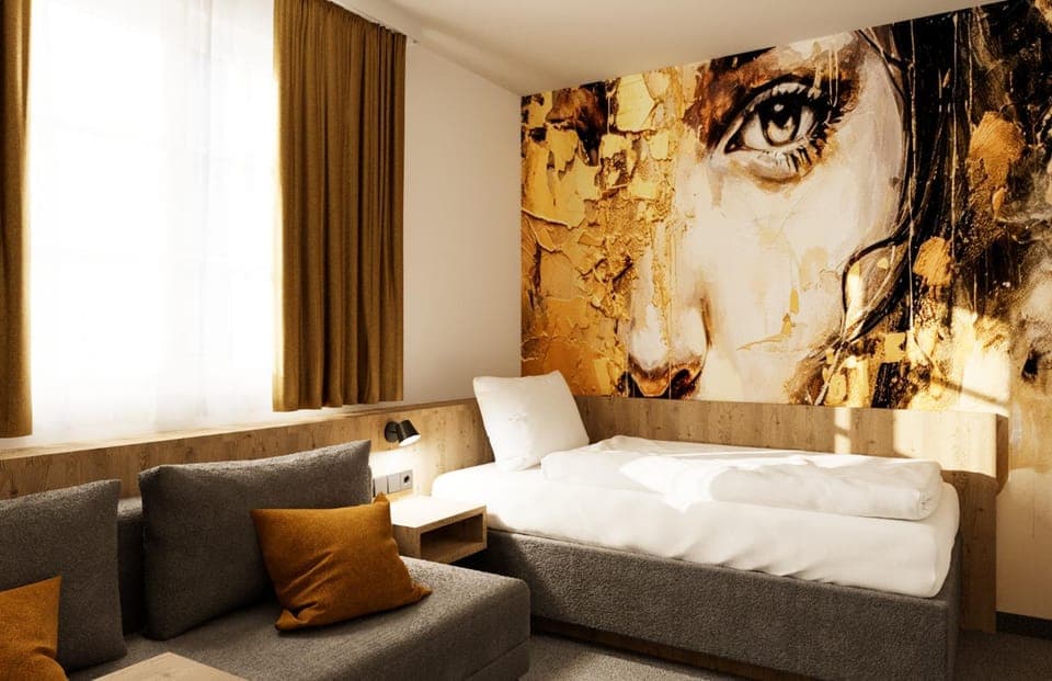 Bed, Living room, Decorative detail