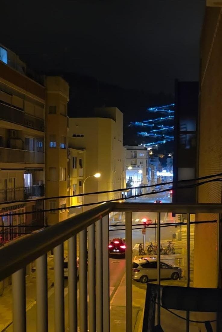 Night, View (from property/room), Balcony/Terrace, City view, Mountain view