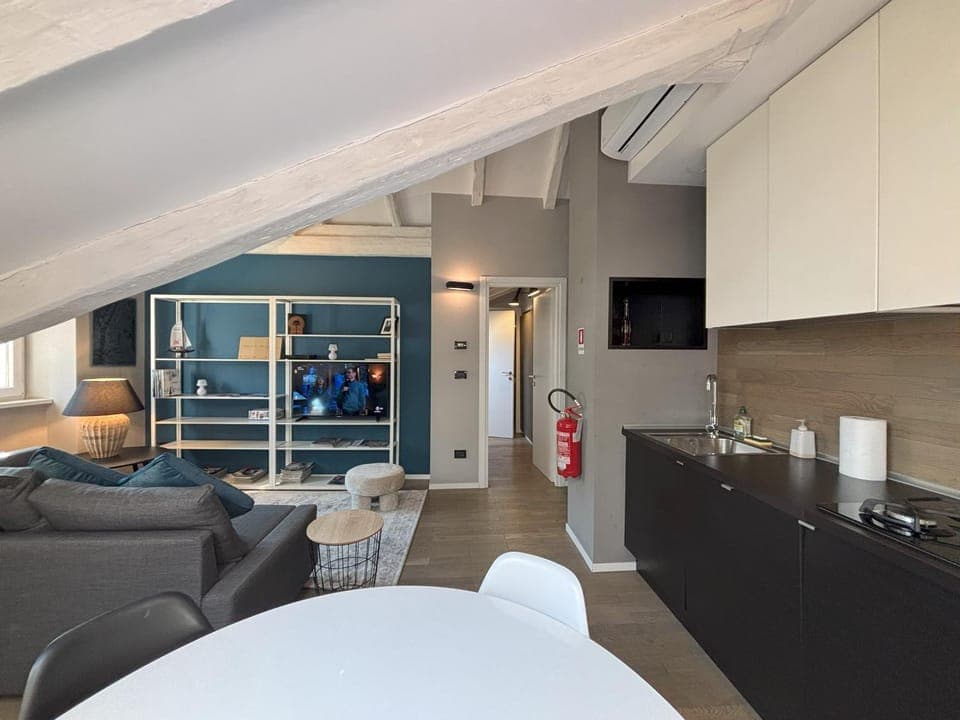 Kitchen or kitchenette, Living room, Dining area