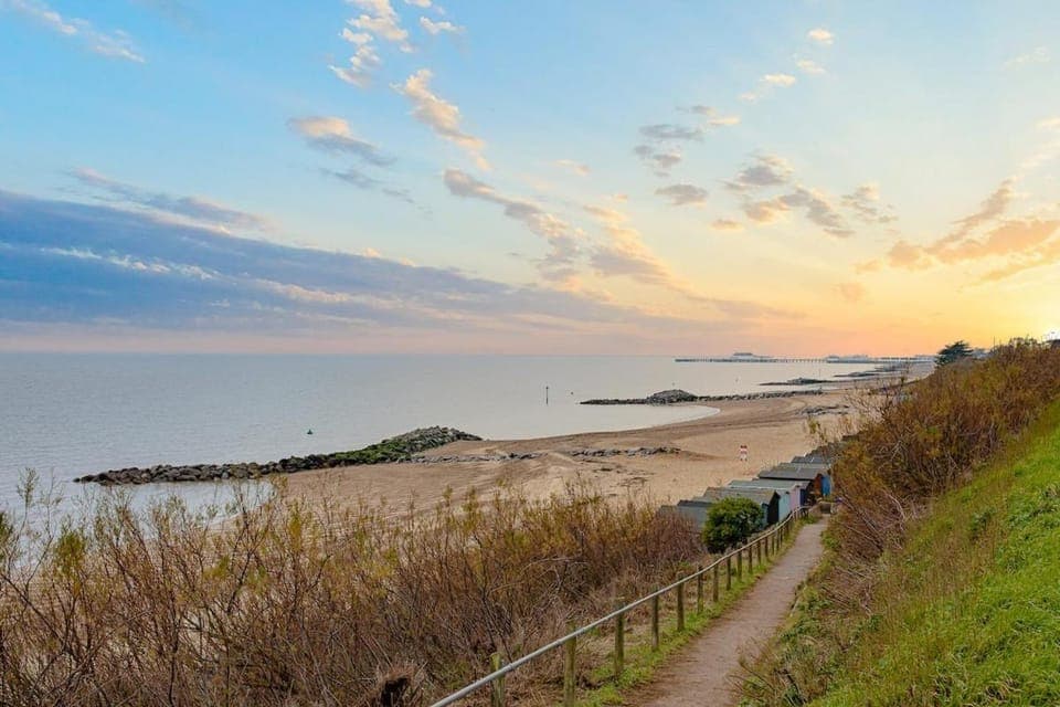 Beach, Sea view, Sunset
